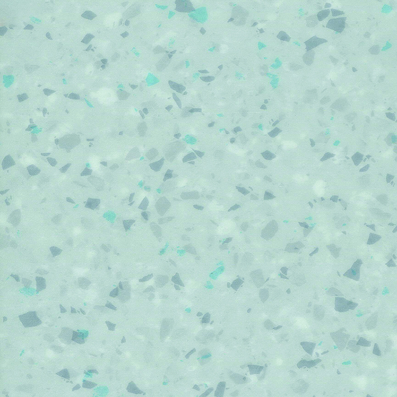 Fläckbeständigt och ljudabsorberande heterogent golv