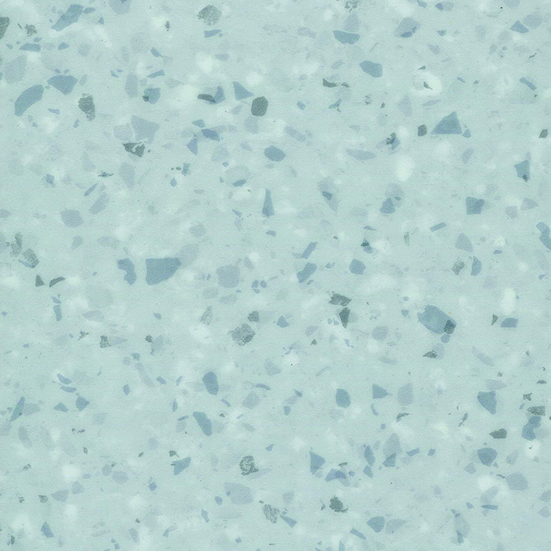 Fläckbeständigt och ljudabsorberande heterogent golv