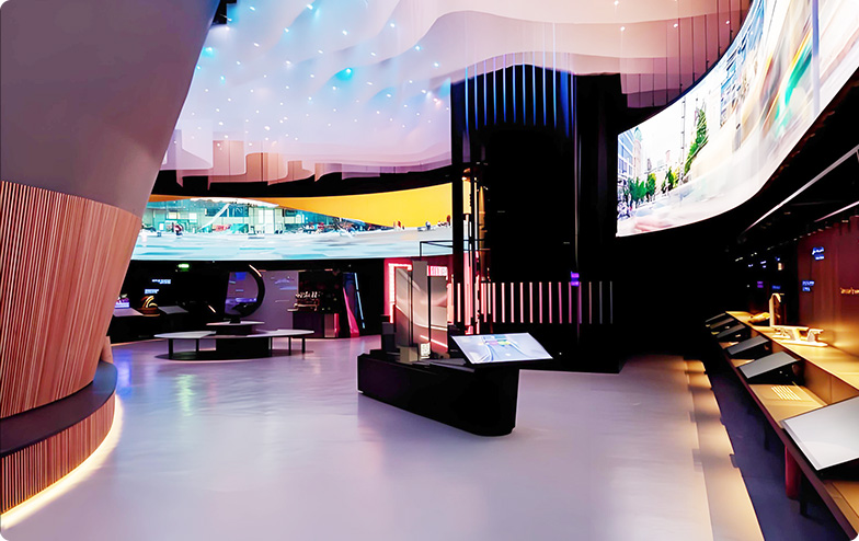 Paviljonger från olika länder på världsutställningen